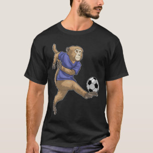 Aap Voetballer Voetbal T-shirt