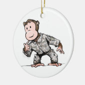 aap voor je boom keramisch ornament (Links)