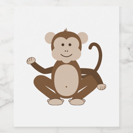 aap wijn etiket (Enkel label)