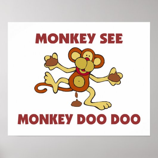 aap zie aap doo doo poster (Voorkant)