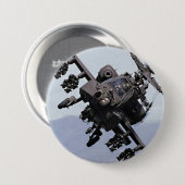 Aapache Attack Helikopter Ronde Button 7,6 Cm (Voorkant /achterkant)