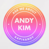AAPI4Andy Stickers (waterdicht helder) (Design 1)