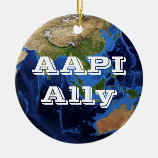 AAPI Ally Keramisch Ornament (Voorkant)