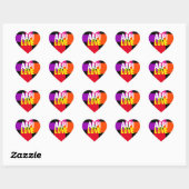 aapi Love Typography Stickers Coeur (Feuille)