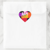 aapi Love Typography Stickers Coeur (Sac)