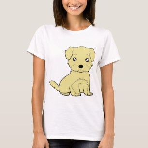 aapjes-pinscher cartoon beige t-shirt