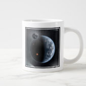 Aardachtige planeet met oceanen die zijn oppervlak extra grote beker (Rechts)