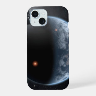 Aardachtige planeet met oceanen die zijn oppervlak iPhone 15 hoesje
