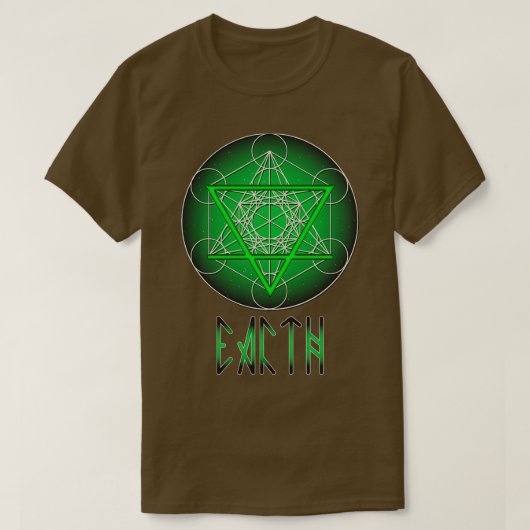 Aardalchemische elementen Metatron Witchcraft T-shirt (Design voorkant)