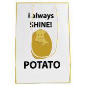 Aardappel Ik Schijn Altijd Grappige Aardappel Medium Cadeauzakje (Achterkant)