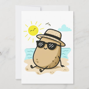 Aardappel Op Het Strand Zomerstemming Bedankkaart