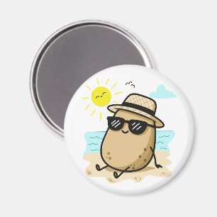 Aardappel Op Het Strand Zomerstemming Magneet