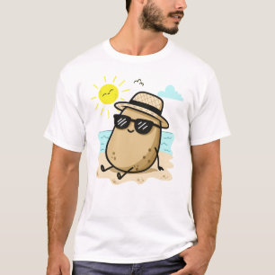 Aardappel Op Het Strand Zomerstemming T-shirt