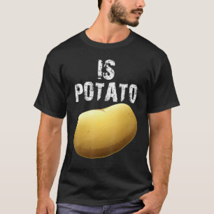 Aardappel op televisie, zoals te zien op late avon t-shirt