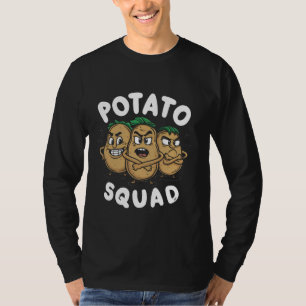 Aardappel Squad Carb Lover Vegan Food Vegetarisch T-shirt