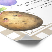 Aardappel Time Capsule 1e verjaardag genderneutraa Poster (Hoek)