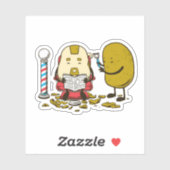 Aardappelbarbier Sticker (Vel)