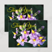Aardappelbloem Paarse Bedankkaart (Voorkant / Achterkant)