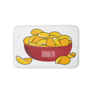 Aardappelchipafbeelding cartoon badmat