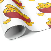 Aardappelchipafbeelding cartoon cadeaupapier (Rol Hoek)