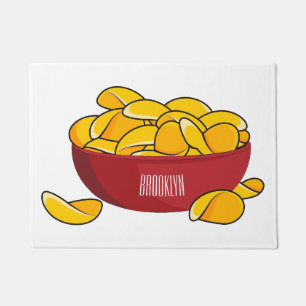 Aardappelchipafbeelding cartoon deurmat