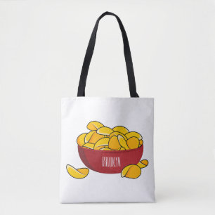 Aardappelchipafbeelding cartoon draagtas