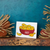 Aardappelchipafbeelding cartoon fotoplaat (Zijkant)