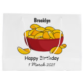Aardappelchipafbeelding cartoon groot cadeauzakje (Achterkant)