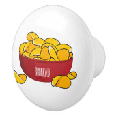 Aardappelchipafbeelding cartoon keramische knop (Rechts)