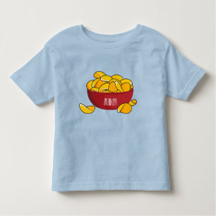 Aardappelchipafbeelding cartoon kinder shirts