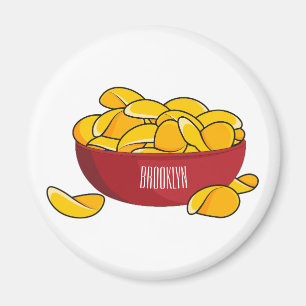 Aardappelchipafbeelding cartoon magneet