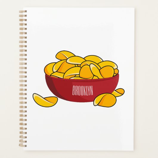 Aardappelchipafbeelding cartoon planner (Voorkant)