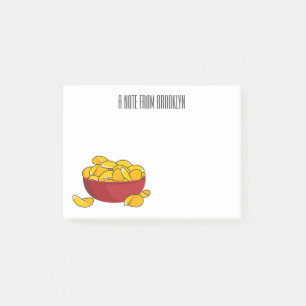 Aardappelchipafbeelding cartoon post-it® notes
