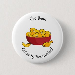 Aardappelchipafbeelding cartoon ronde button 5,7 cm