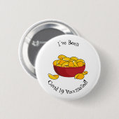 Aardappelchipafbeelding cartoon ronde button 5,7 cm (Voorkant /achterkant)