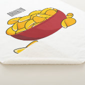 Aardappelchipafbeelding cartoon sherpa deken (3/4)