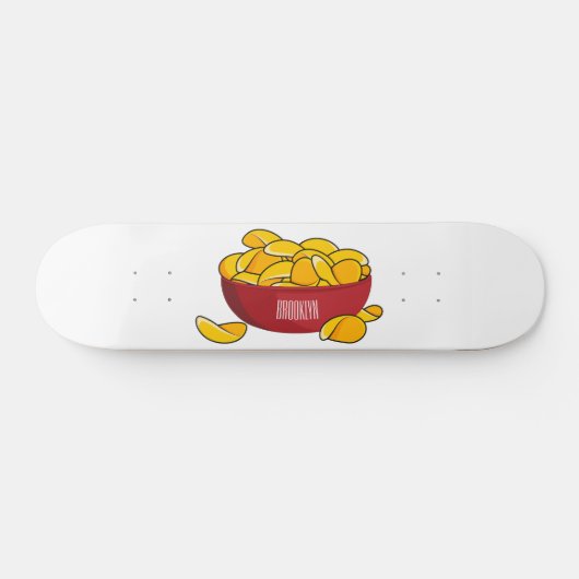 Aardappelchipafbeelding cartoon skateboard (Horizontaal)
