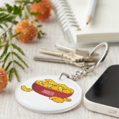 Aardappelchipafbeelding cartoon sleutelhanger (Voorkant Rechts)