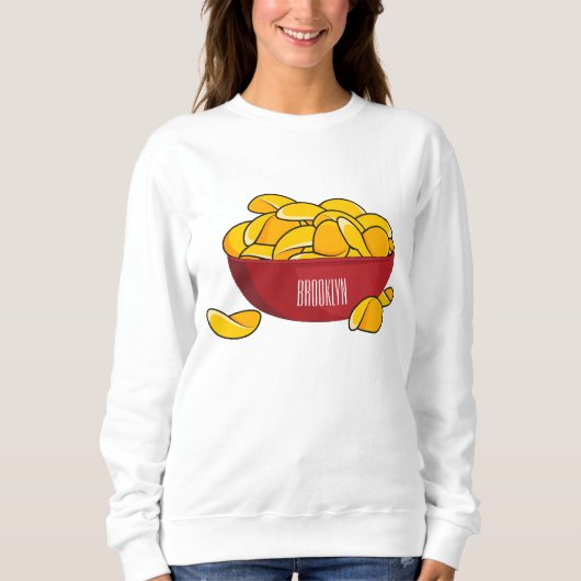 Aardappelchipafbeelding cartoon trui (Voorkant)