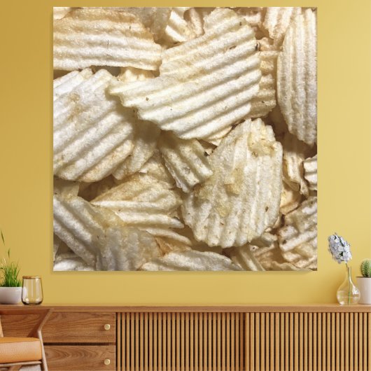 Aardappelchips Canvas Afdruk (Insitu (Woonkamer))