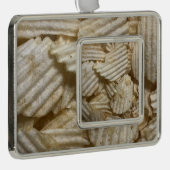 Aardappelchips Verzilverd Kader Ornament (Rechts)