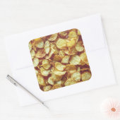 Aardappelchips Vierkante Sticker (Envelop)