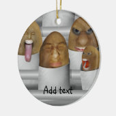 Aardappelen aan de lijn keramisch ornament (Links)