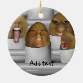 Aardappelen aan de lijn keramisch ornament (Achterkant)