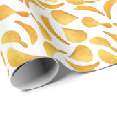Aardappelen chips patroon cadeaupapier (Rol Hoek)