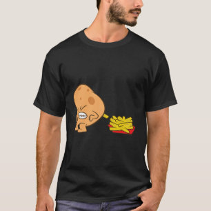 Aardappelen en Franse groente T-shirt