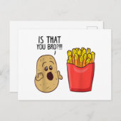 Aardappelmoes is dat je schamele aardappelen koopt briefkaart (Voorkant / Achterkant)