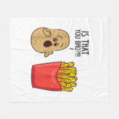 Aardappelmoes is dat je schamele aardappelen koopt fleece deken (Voorkant (Horizontaal))