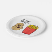 Aardappelmoes is dat je schamele aardappelen koopt papieren bordje (Gekanteld)