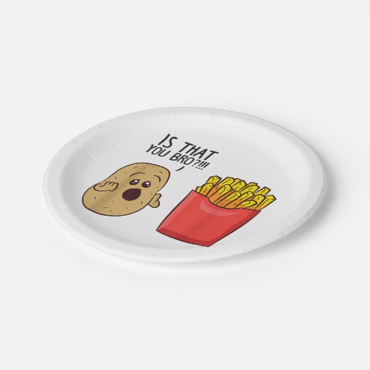 Aardappelmoes is dat je schamele aardappelen koopt papieren bordje (Gekanteld)